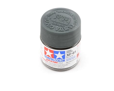 Tamiya XF 61 Flat Dark Green Acrylic Paint 10ml TAM81761 Cars