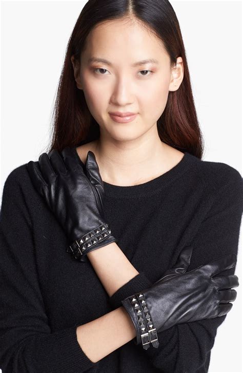 Surell Studded Leather Gloves Nordstrom