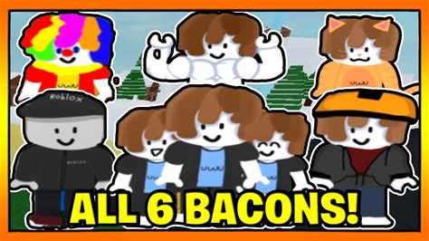 All 6 New Bacons In Find The Bacons Roblox Youtube