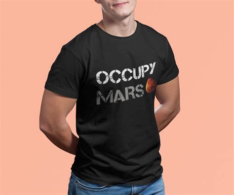 Occupy Mars Shirt Elon Musk T Shirt Space X Tesla Print Etsy