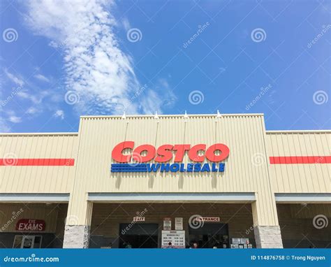 Logo Of Costco Wholesale Store At Facade Entrance Editorial Stock Photo