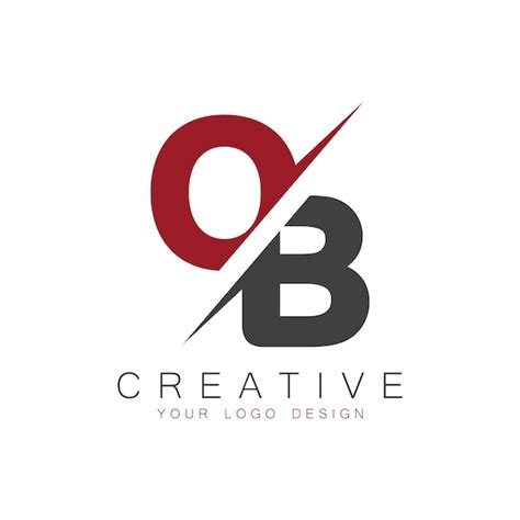 Premium Vector OB Initial Monogram With Letter Creative Logo