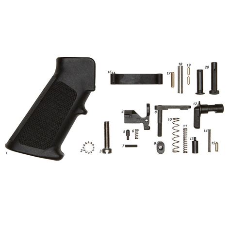 Geissele Mil Spec Lower Parts Kit Less Trigger With Grip Dirty