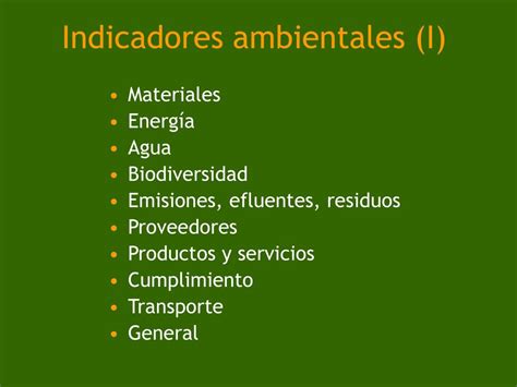 Ppt Indicadores Ambientales En Las Memorias De Sostenibilidad Gri