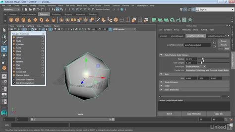 Maya Tutorial Create Polygonal Objects Youtube