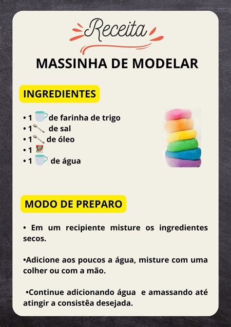 Massinhe de modelar suco em pó Receita de massa de modelar