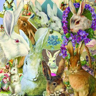 The Artzee Blog 12 X 12 Inch Vintage Easter Bunny Collage