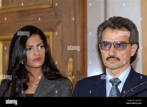 Saudi Prince Alwaleed Bin Talal Al Saud R And His Wife Princess