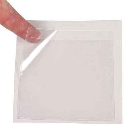 Self Adhesive Clear Pocket Square Mm Pack Of Clear Pocket