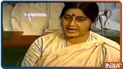 Remembering Sushma Swaraj Through Some Of Her Best Speeches Youtube