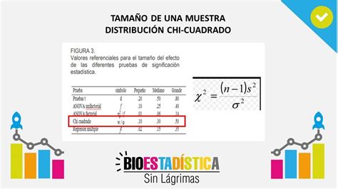 TAMAÑO DE UNA MUESTRA CON DISTRIBUCIÓN CHI CUADRADO BioEstadística Sin