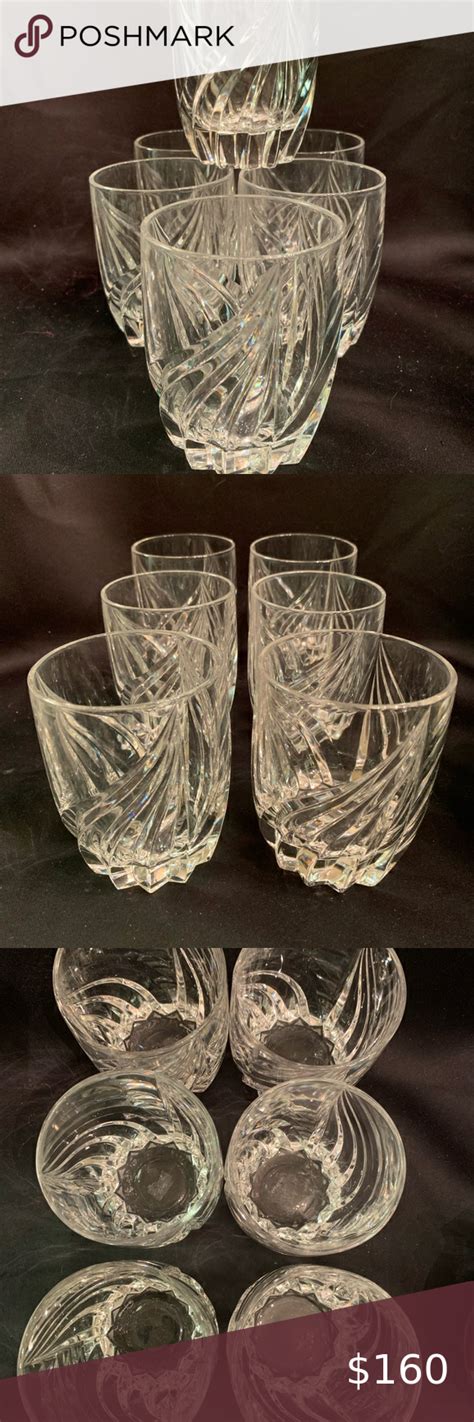 Lenox Debut Windswept Crystal Double Old Fashioned Bourbon Glasses 4