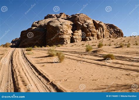 Desert In Wadi Rum Royalty Free Stock Photography