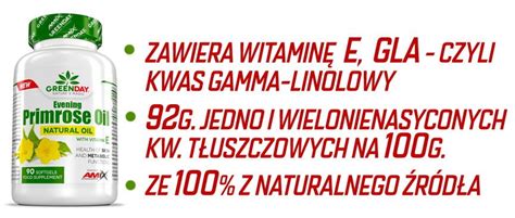 Olej Z Wiesio Ka Kapsu Ki Sklep Greenday Evening Primrose Oil