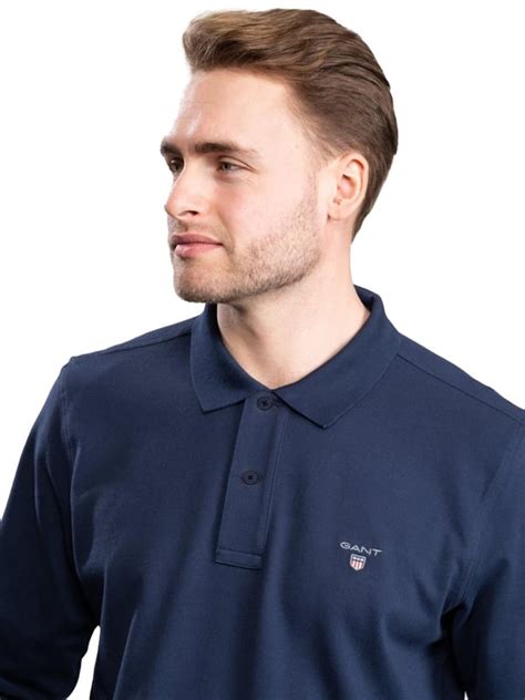 Gant Mens Long Sleeve Polo Shirts