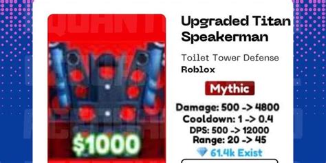 Buy Speakerman Mythic Upgraded Titan Speakerman Uts Toilet Tower