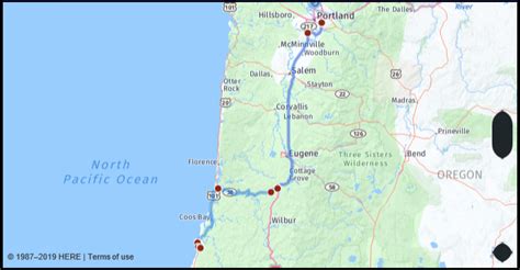 What Is The Driving Distance From Bandon United States To Portland