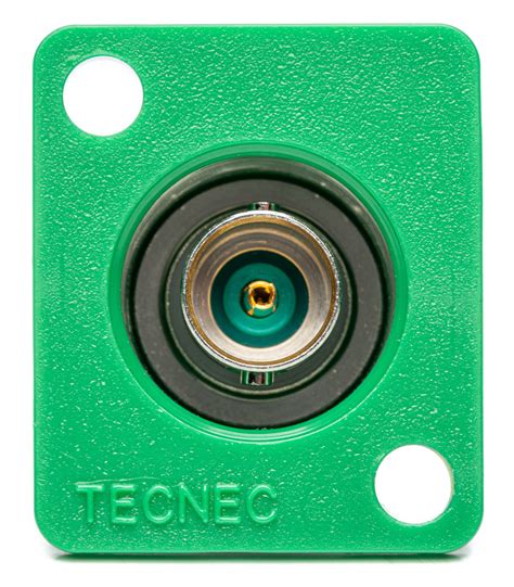 Connectronics Recessed Panel Mount Bnc Barrel 75ohm Green