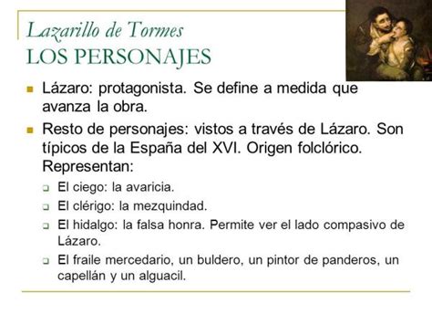 Personajes Del Lazarillo De Tormes Y Caracter Sticas Resumen Y V Deo