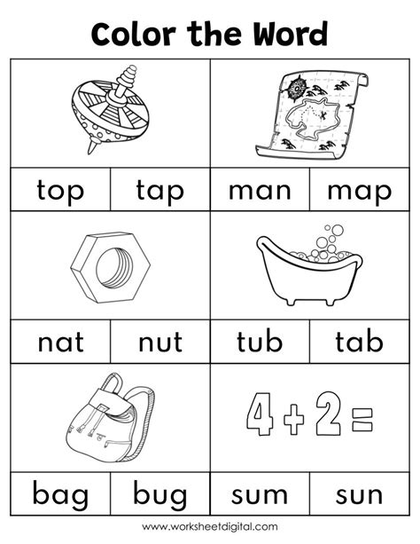 Cvc Word Activities For Kindergarten