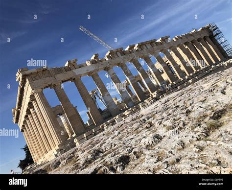 The World Famous Parthenon On The Acropolis Hill Of Athens Stock Photo