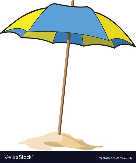 Beach Umbrella Royalty Free Vector Image Vectorstock