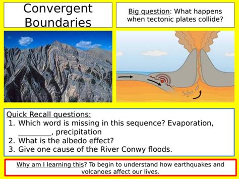 Convergent plate boundaries | Teaching Resources