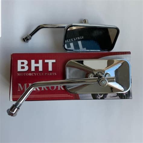 Jual Spion Retro Kotak Chrome Drat Honda Yamaha Class Carbon Two Tone