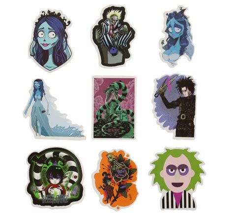 Tim Burton Film Sticker Pack Random Stickers Free Stickers Etsy