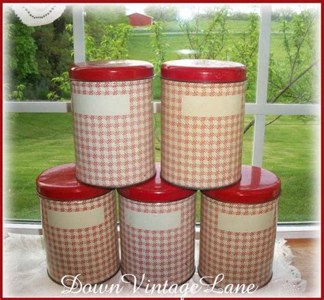 Vintage RED CANISTER Set of 5 | Etsy | Red canister set, Canister sets ...