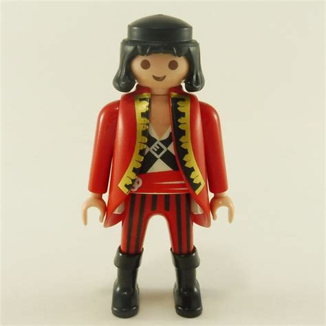 Playmobil Red And White Pirate With Red Coat