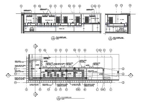 Autocad Drawing Of The Electrical Substation Section Plan Details