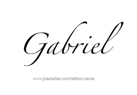 Gabriel Angel Name Tattoo Designs Name Tattoos Name Tattoo Designs