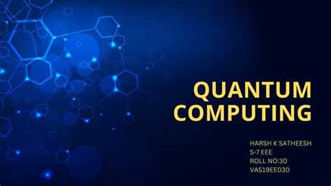 Quantum Computing Seminar Presenatation Simple Format Ppt