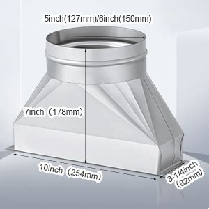 Tandefio 6 Dia Rectangular To Round Duct Transition 3 14 X 10 To 6