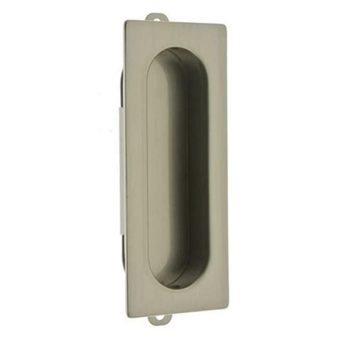 Idh By St Simons 25400 015 Solid Brass Rectangular Flush Door Pull Satin Nickel