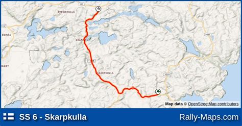 Ss 6 Skarpkulla Stage Map 100 Ralli 1978 🌍 Rally