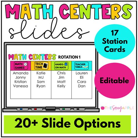 Center Rotation Slides Guided Math Centers Small Group Math