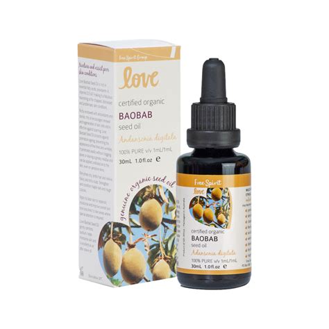 Byron Bay Free Spirit Love Oils Organic Baobab Seed Oil 30ml The