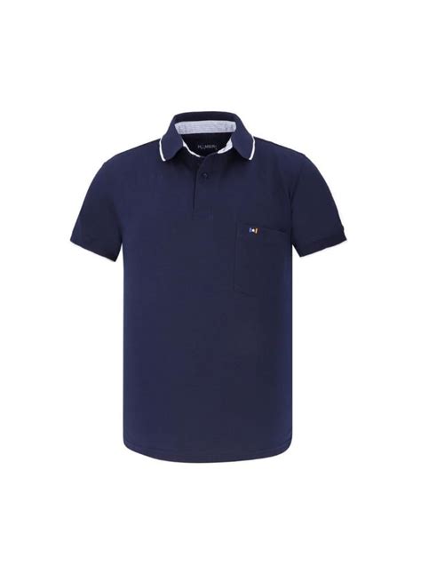 Camiseta Tipo Polo Para Hombre Hamer Azul Oscuro C Carulla