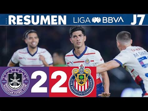 Chivas vs Mazatlán 2 2 resumen goles y video del partido de la