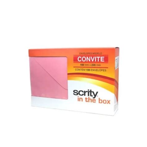 Envelope Convite Colorido Rosa Claro Fidji C 100 Unidades Scrity