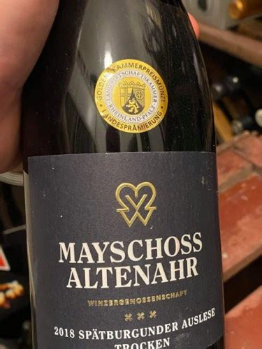 Winzergenossenschaft Mayschoss Altenahr Sp Tburgunder Auslese