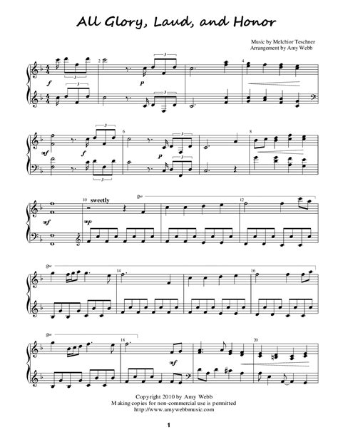 All Glory Be To Christ Sheet Music Free - Musics Image