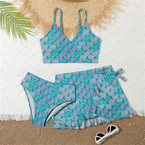 Conairie Girl Bikini Sets 3 Piece Tankini Top And Bottom Swimsuit