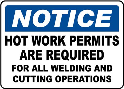 Hot Work Permit Required Sign Save Instantly