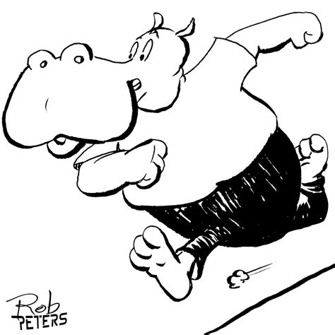 Daily Drawing: Hippo 2 - Rob Peters Illustration BlogRob Peters Illustration Blog