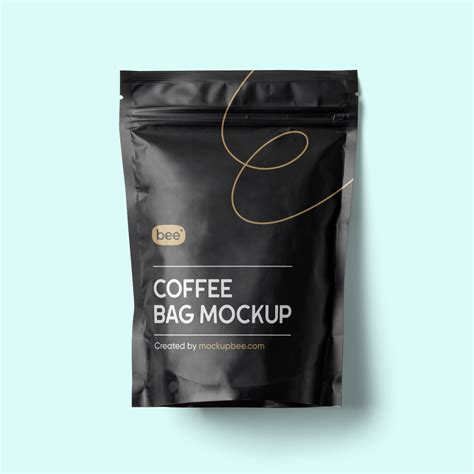 Free Coffee Bag Mockup - mockupbee