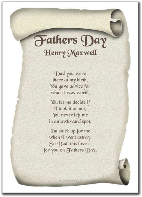 Father's Day Poem Printables