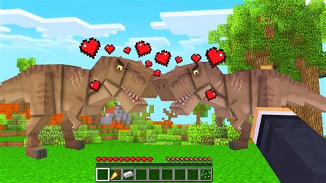 Casal De T Rex No Minecraft Homem Das Cavernas Ep 26 Youtube